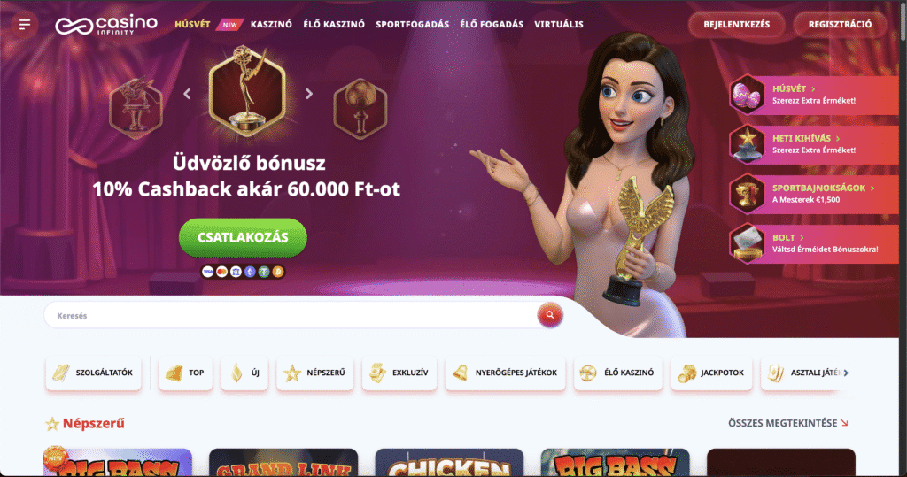 Casino infinity főoldal