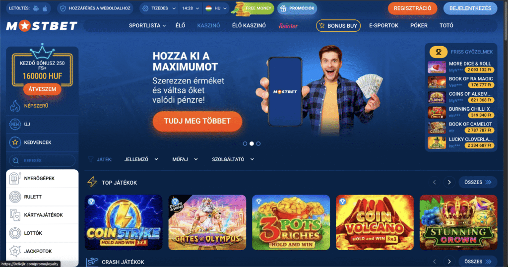 Mostbet főoldal